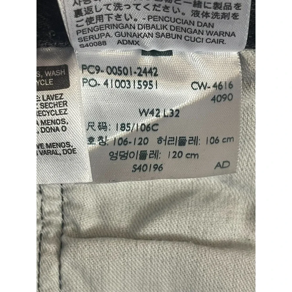 Levis‎ Jeans Mens 42x32 Black 501 XX Denim Button Fly Casual Straight Adult